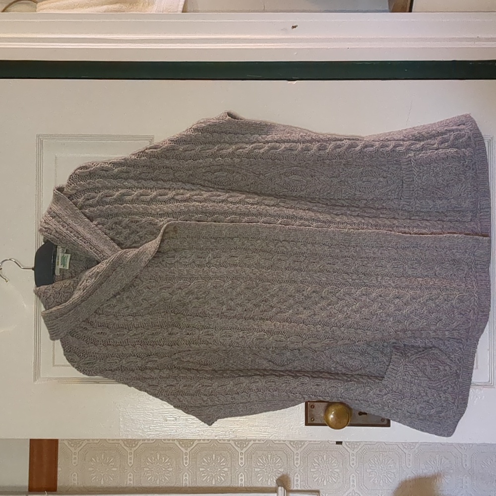 Aran Craft Merino Wool Button Cape Poncho - Picture 9 of 16